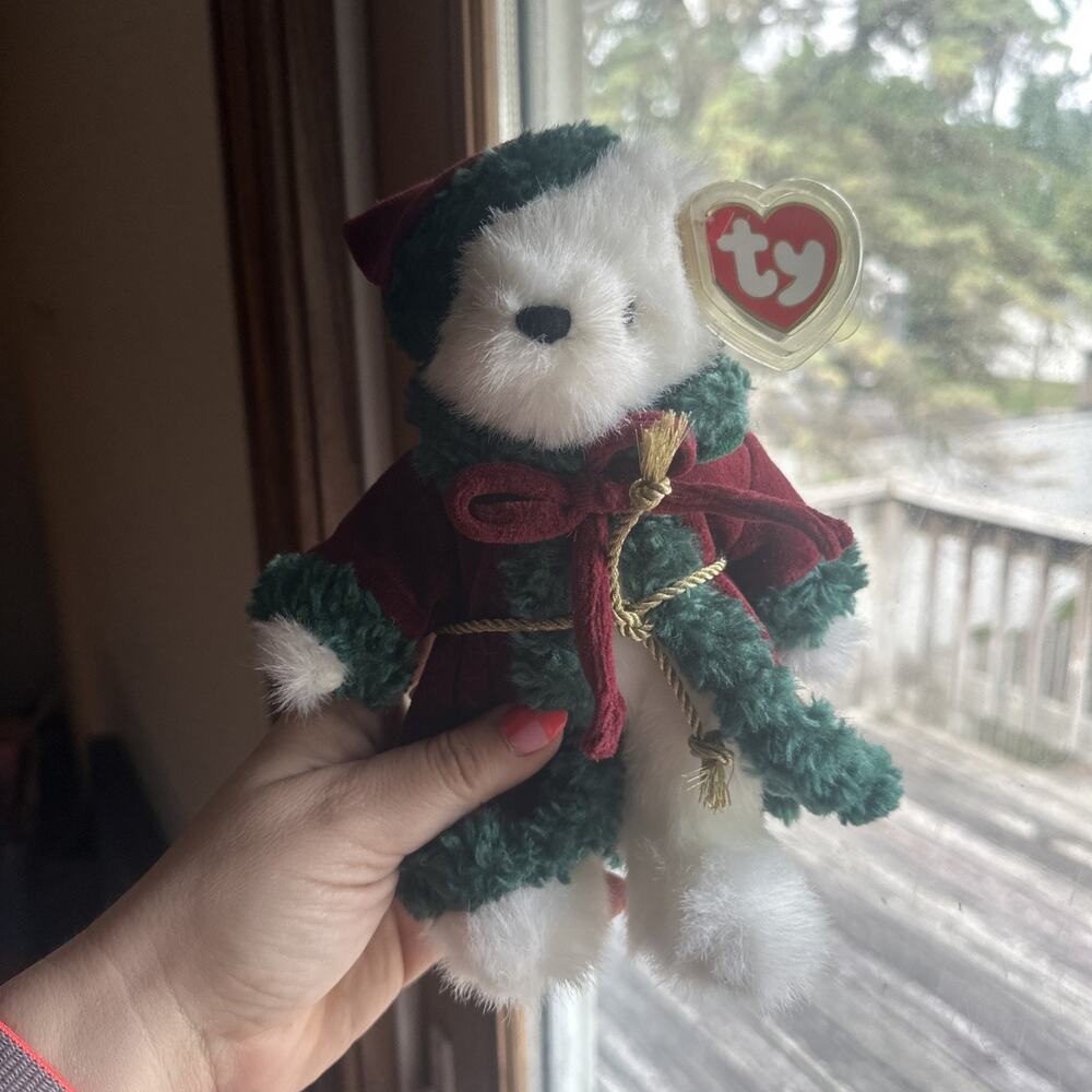 Ty Beanie Baby Klause Attic Treasures 2000 White Bear 9" White